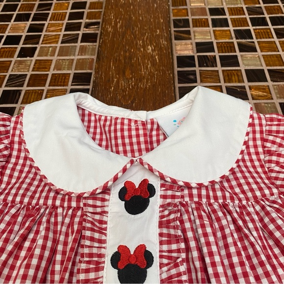 Stitchy Fish Embroidered Mini Mouse Gingham Dress - Picture 3 of 8